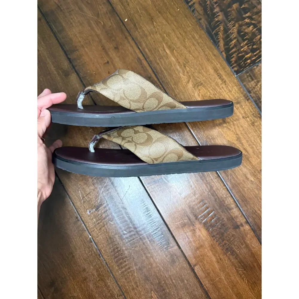Coach Signature Flip Flop Size 10